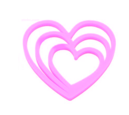 個性心形硅膠墊粉色