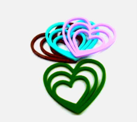 個性心形硅膠墊多色2